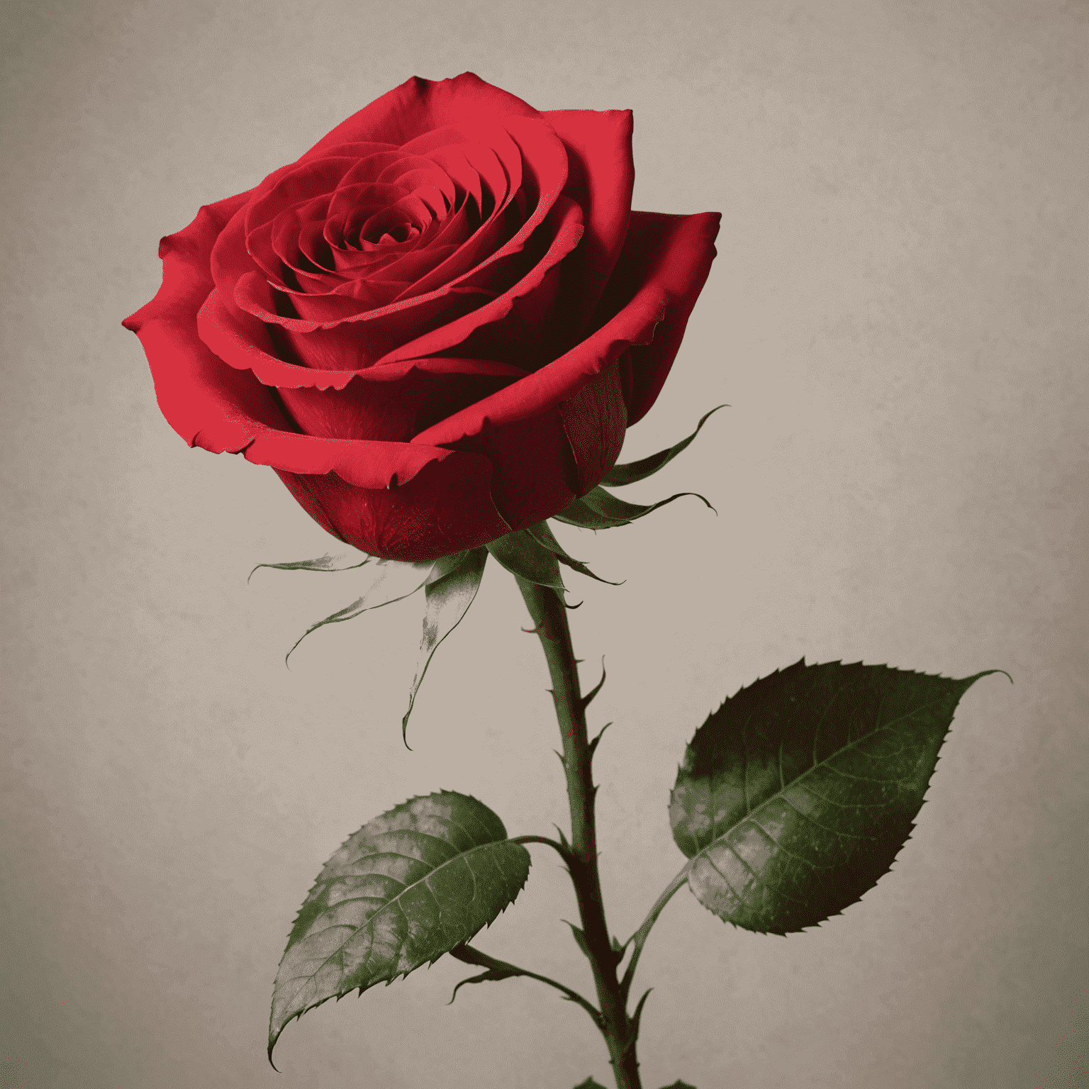 A close-up of a perfectly preserved red rose, showcasing its vibrant color and flawless petals